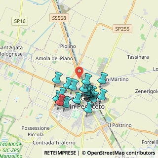 Mappa SP di Crevalcore, 40017 Piolino BO, Italia (1.4305)