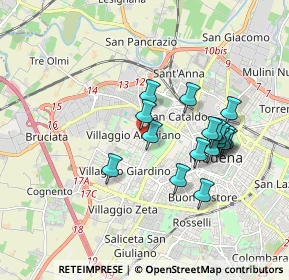 Mappa Via Aldo Dugoni, 41126 Modena MO, Italia (1.63059)