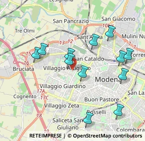 Mappa Via Aldo Dugoni, 41126 Modena MO, Italia (2.03167)