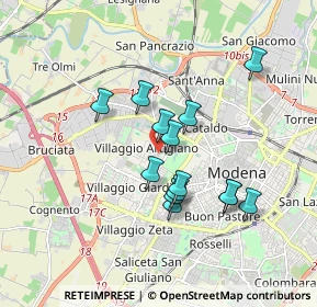 Mappa Via Aldo Dugoni, 41126 Modena MO, Italia (1.49714)