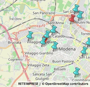 Mappa Via Aldo Dugoni, 41126 Modena MO, Italia (2.28455)