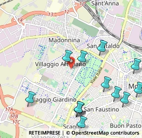 Mappa Via Aldo Dugoni, 41126 Modena MO, Italia (1.28692)
