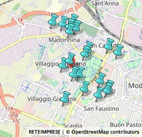 Mappa Via Aldo Dugoni, 41126 Modena MO, Italia (0.849)