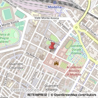 Mappa Corso Camillo Benso Conte di Cavour, 38, 41121 Modena, Modena (Emilia Romagna)