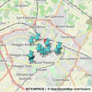 Mappa Parco Piazza D'Armi Novisad, 41121 Modena MO, Italia (1.35714)