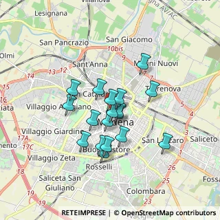 Mappa Parco Piazza D'Armi Novisad, 41121 Modena MO, Italia (1.325)