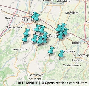 Mappa Via Fernando Santi, 42020 Quattro Castella RE, Italia (9.944)