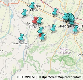 Mappa Via Fernando Santi, 42020 Quattro Castella RE, Italia (9.489)