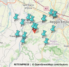 Mappa Via Fernando Santi, 42020 Quattro Castella RE, Italia (6.90765)
