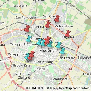 Mappa Via del Voltone, 41121 Modena MO, Italia (1.58)