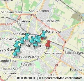 Mappa Viale Virginia Reiter, 41126 Modena MO, Italia (1.52364)