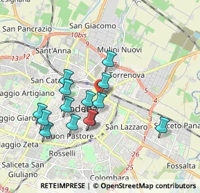 Mappa Viale Virginia Reiter, 41126 Modena MO, Italia (1.66786)