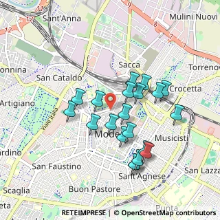 Mappa Via Ganaceto, 41121 Modena MO, Italia (0.8315)