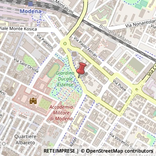 Mappa Via Giovanni Muzzioli, 1, 41121 Modena, Modena (Emilia Romagna)