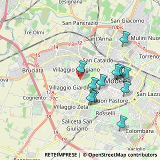 Mappa Via Ippocrate, 41126 Modena MO, Italia (1.86833)