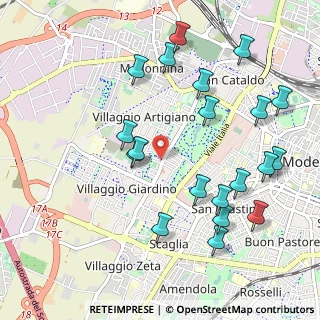 Mappa Via Ippocrate, 41126 Modena MO, Italia (1.148)