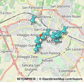 Mappa Via Gaspare Pagani, 41124 Modena MO, Italia (1.14)