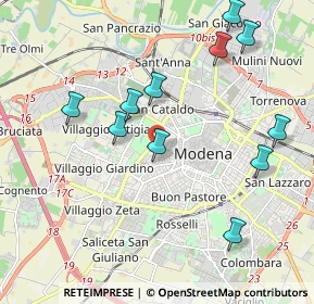 Mappa Via Gaspare Pagani, 41124 Modena MO, Italia (2.16091)