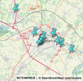 Mappa Via Gaspare Pagani, 41124 Modena MO, Italia (2.49833)