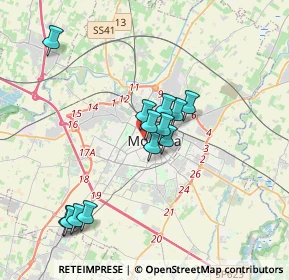 Mappa Viale A. Tassoni, 41124 Modena MO, Italia (3.24385)