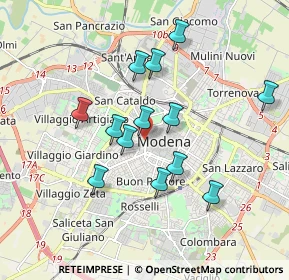 Mappa Viale A. Tassoni, 41124 Modena MO, Italia (1.62923)