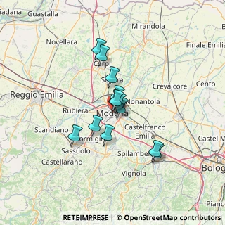 Mappa Via Scudari, 41121 Modena MO, Italia (9.34462)