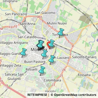 Mappa Via Gaetano Donizetti, 41121 Modena MO, Italia (1.215)