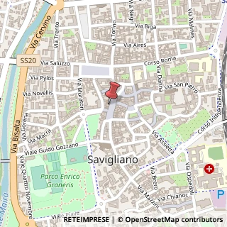 Mappa Piazza Santarosa, 21, 12038 Savigliano, Cuneo (Piemonte)