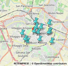 Mappa Via Tommaso Alva Edison, 41124 Modena MO, Italia (1.25385)