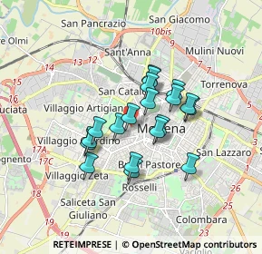 Mappa Via Tommaso Alva Edison, 41124 Modena MO, Italia (1.28579)