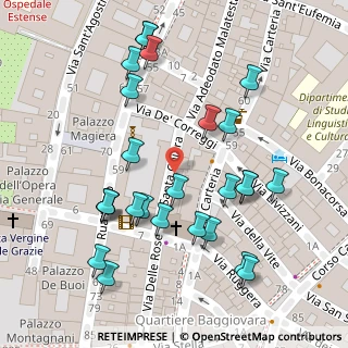 Mappa Via Santa Chiara, 41121 Modena MO, Italia (0.06923)