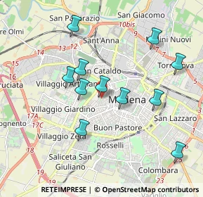 Mappa Via Francesco Nicoli, 41124 Modena MO, Italia (1.85727)