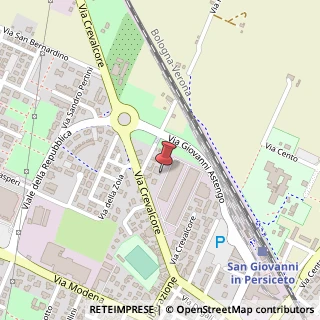 Mappa Via Crevalcore, 5, 40017 San Giovanni in Persiceto, Bologna (Emilia Romagna)