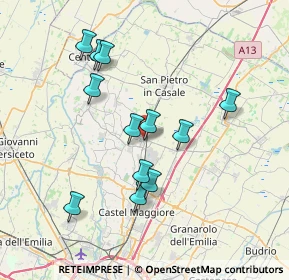 Mappa San Giorgio Di Piano, 40016 San Giorgio di Piano BO, Italia (6.94667)