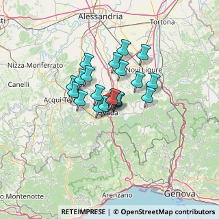Mappa Strada Novi, 15076 Ovada AL, Italia (8.8585)
