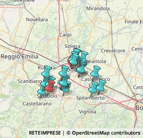 Mappa Via Ugo da Carpi, 41124 Modena MO, Italia (9.57526)