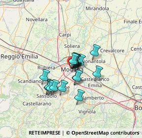 Mappa Via Ugo da Carpi, 41124 Modena MO, Italia (7.90737)