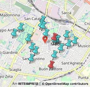 Mappa Via Ugo da Carpi, 41124 Modena MO, Italia (0.7865)