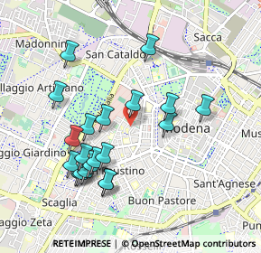 Mappa Via Guido Rangoni, 41124 Modena MO, Italia (0.9425)