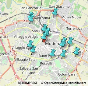 Mappa Via Guido Rangoni, 41124 Modena MO, Italia (1.6)