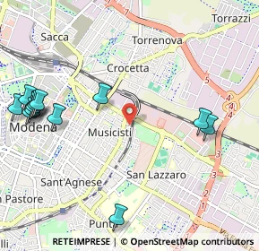 Mappa Via Gioacchino Rossini, 41122 Modena MO, Italia (1.38538)