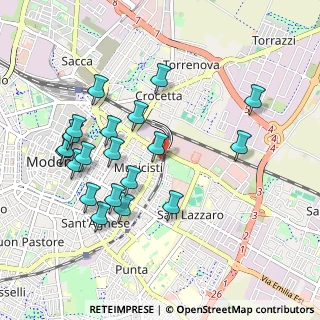 Mappa Via Gioacchino Rossini, 41122 Modena MO, Italia (1.0105)