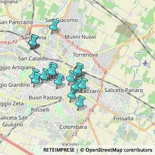 Mappa Via Gioacchino Rossini, 41122 Modena MO, Italia (1.74667)