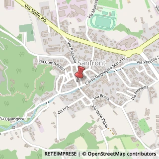 Mappa Via Giuseppe Mazzini, 8, 12030 Sanfront, Cuneo (Piemonte)