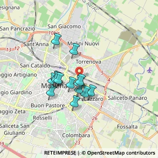 Mappa Via S.G.Bosco, 41122 Modena MO, Italia (1.35733)