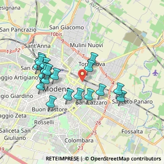 Mappa Via S.G.Bosco, 41122 Modena MO, Italia (1.855)