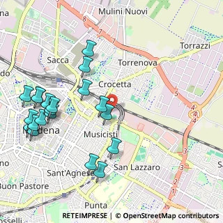 Mappa Via S.G.Bosco, 41122 Modena MO, Italia (1.246)