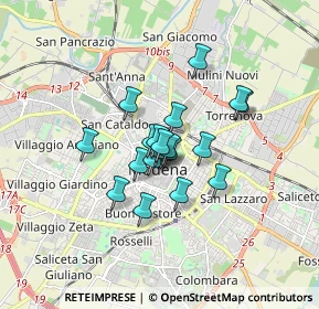 Mappa Via Nicolò Cavallerini, 41126 Modena MO, Italia (1.0695)