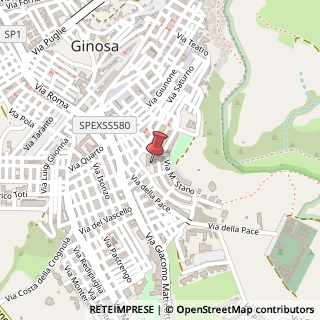 Mappa Via Padre D. Tuseo, 17, 74013 Ginosa, Taranto (Puglia)