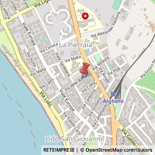 Mappa Via delle Baleari, 28B, 07041 Alghero, Sassari (Sardegna)